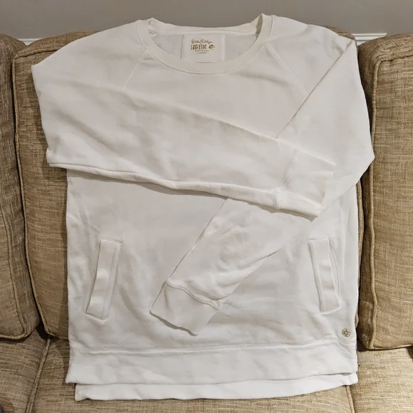 Lilly Pulitzer White Sweatshirt - Picture 1 of 4